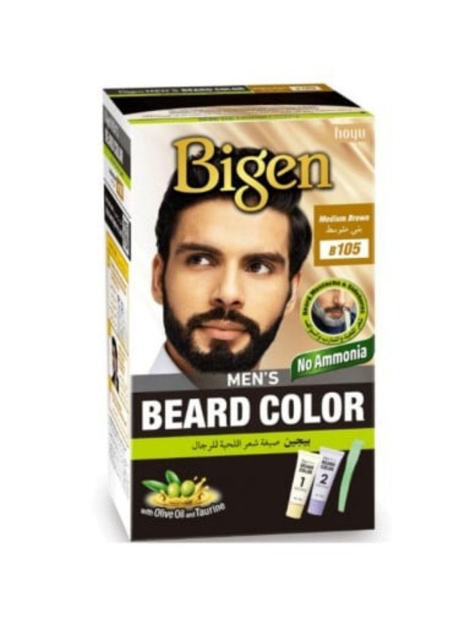 Beard Hair Color for Men Medium Brown B105